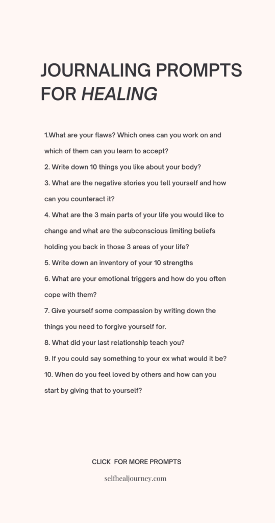 50 Life-Changing Journal Prompts For Healing - selfhealjourney.com