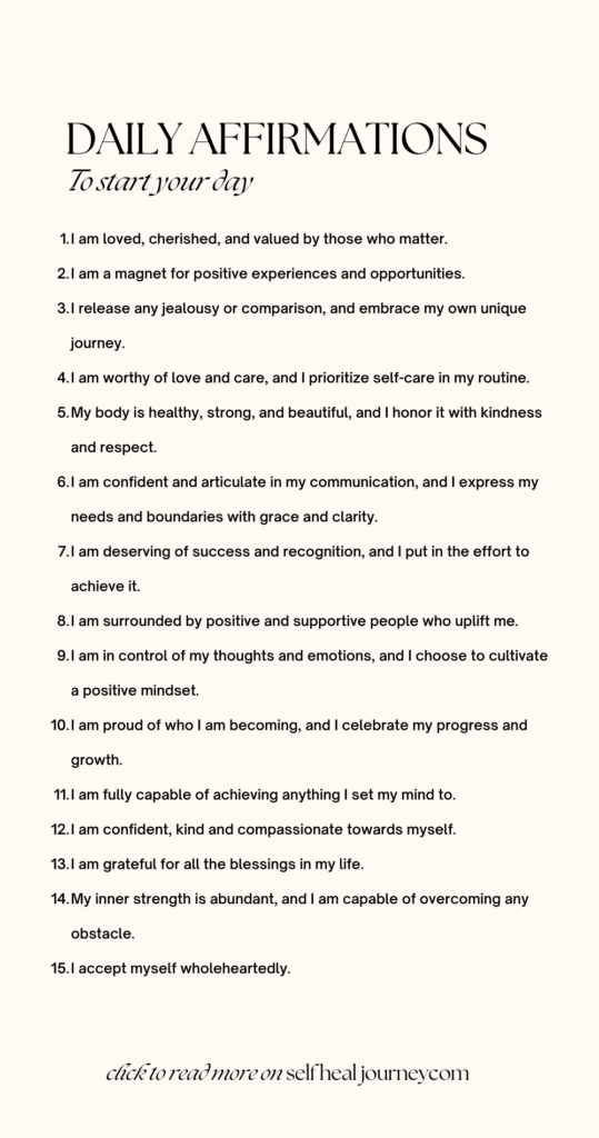 Positive daily affirmations to start your day