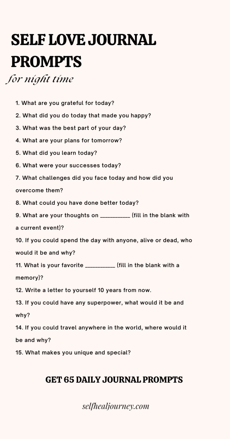 65 Self Love Journal Prompts That Will Raise Your Self Worth ...