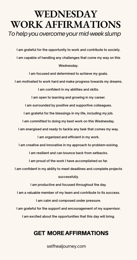 Wednesday affirmations