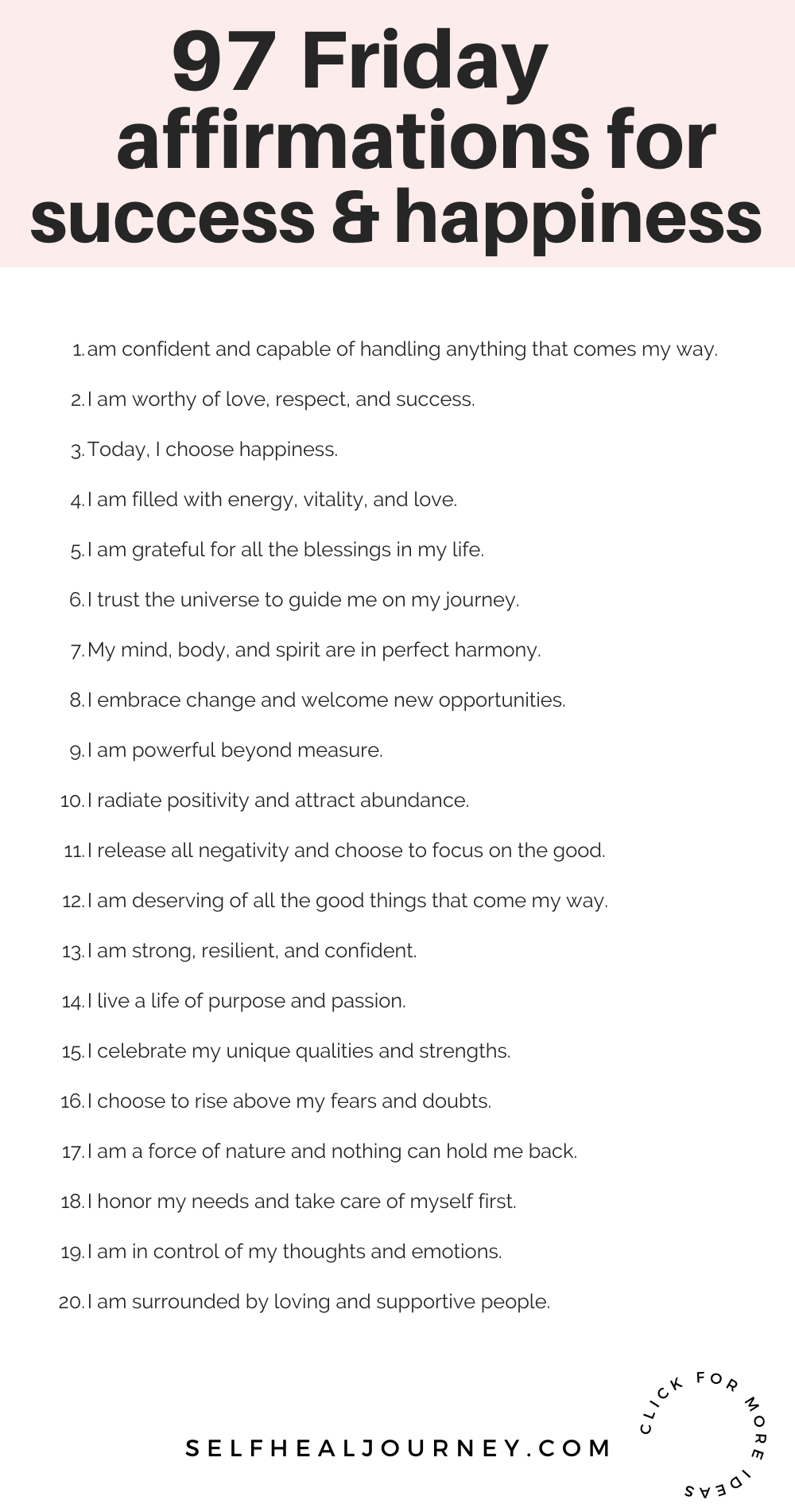 Friday affirmations for success and happiness