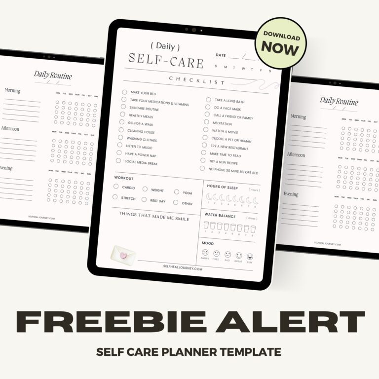 self care planner template