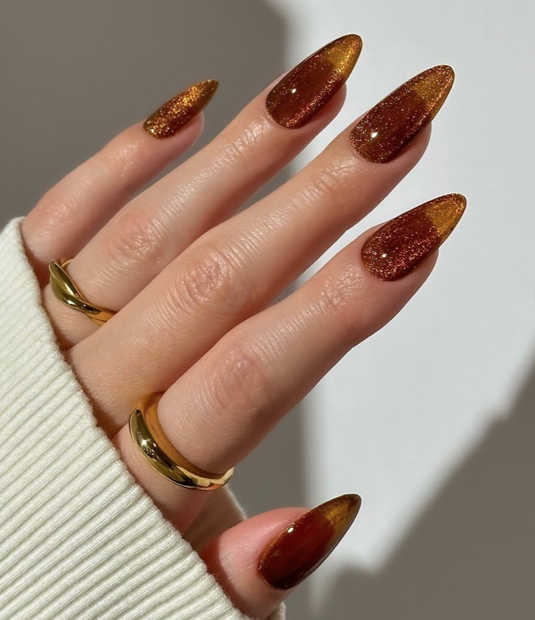 brown fall nails
