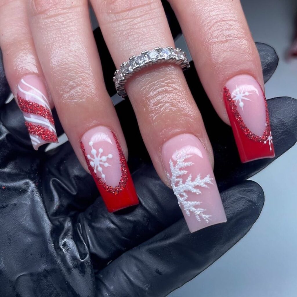 easy christmas nail designs