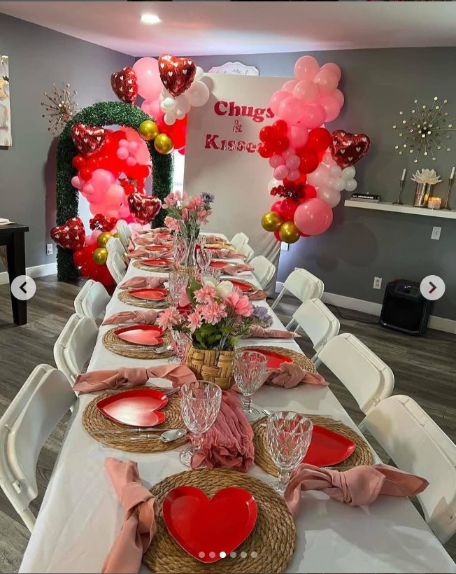 galentines party decor wall