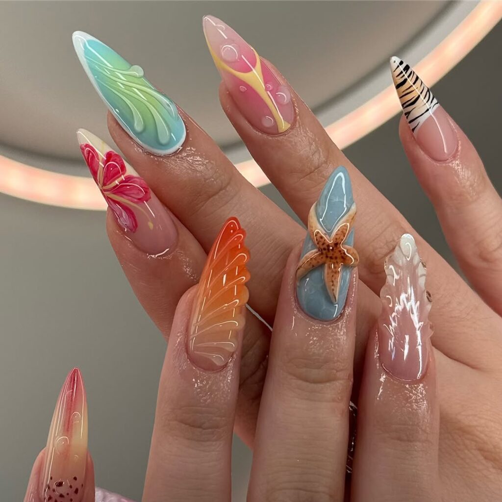 trendy vacation nails