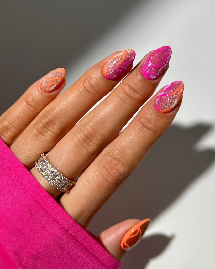 very short summer nails beach
