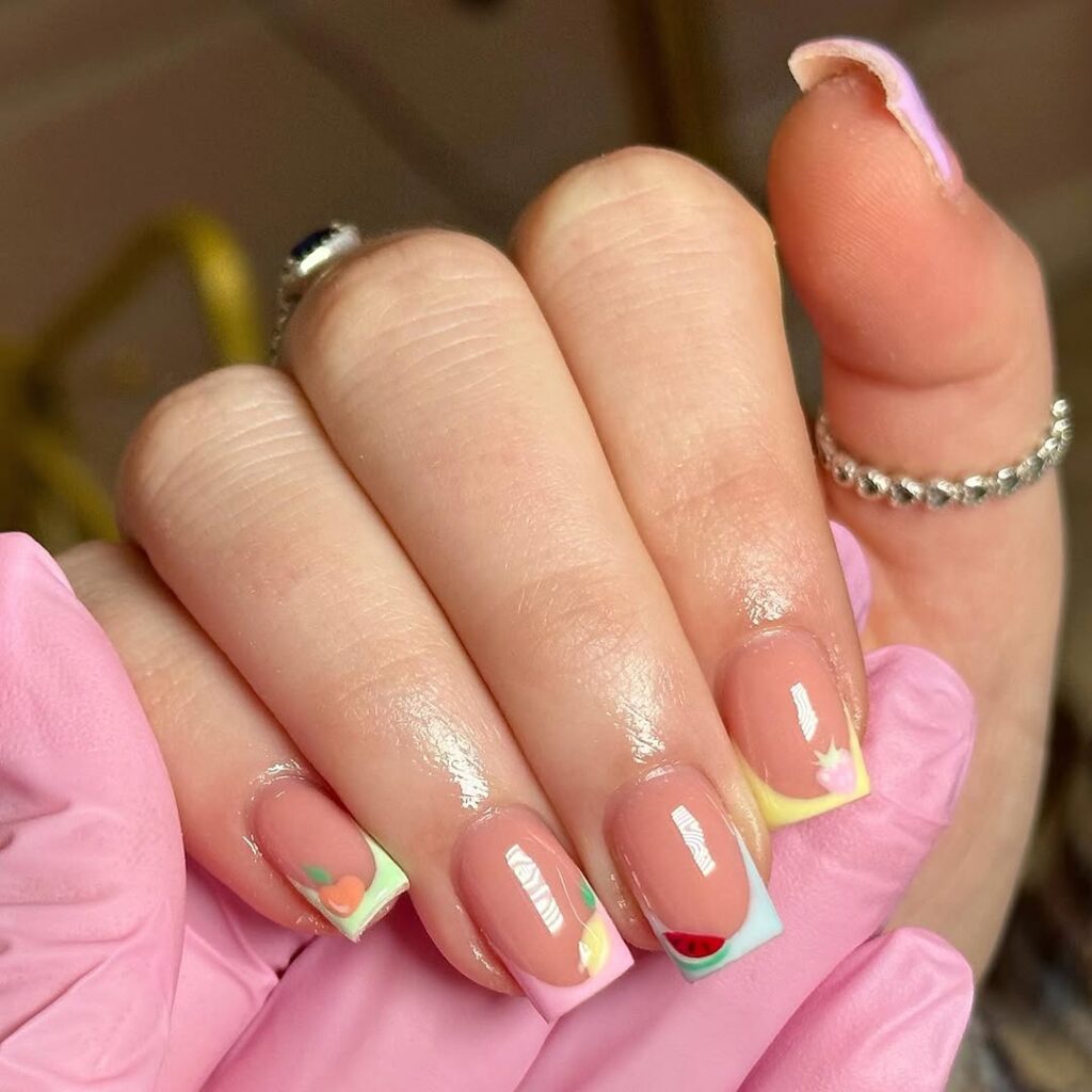 teal nail ideas