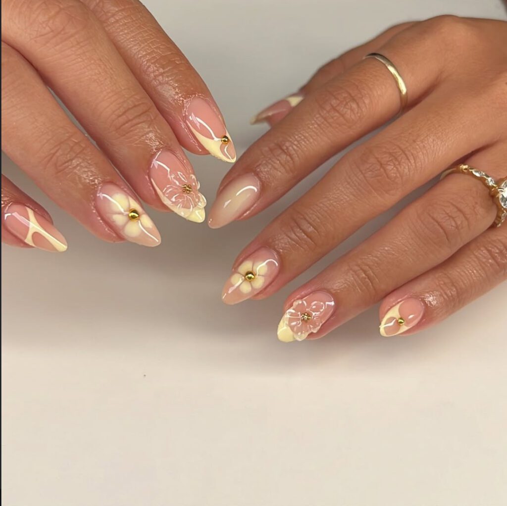 butter yellow nails