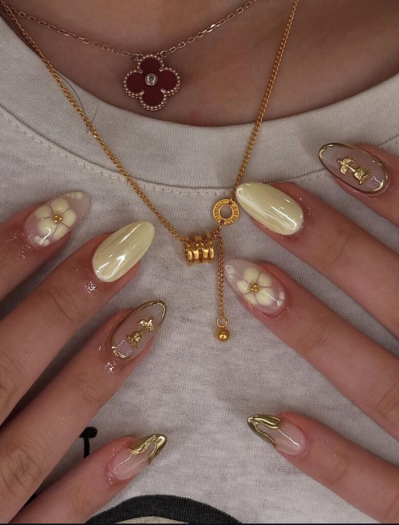 butter yellow nails