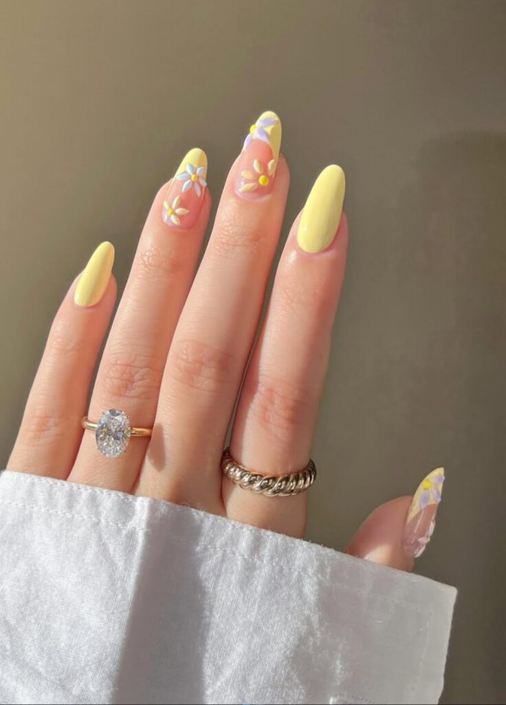 butter yellow nails