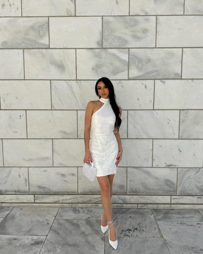 white graduation dress