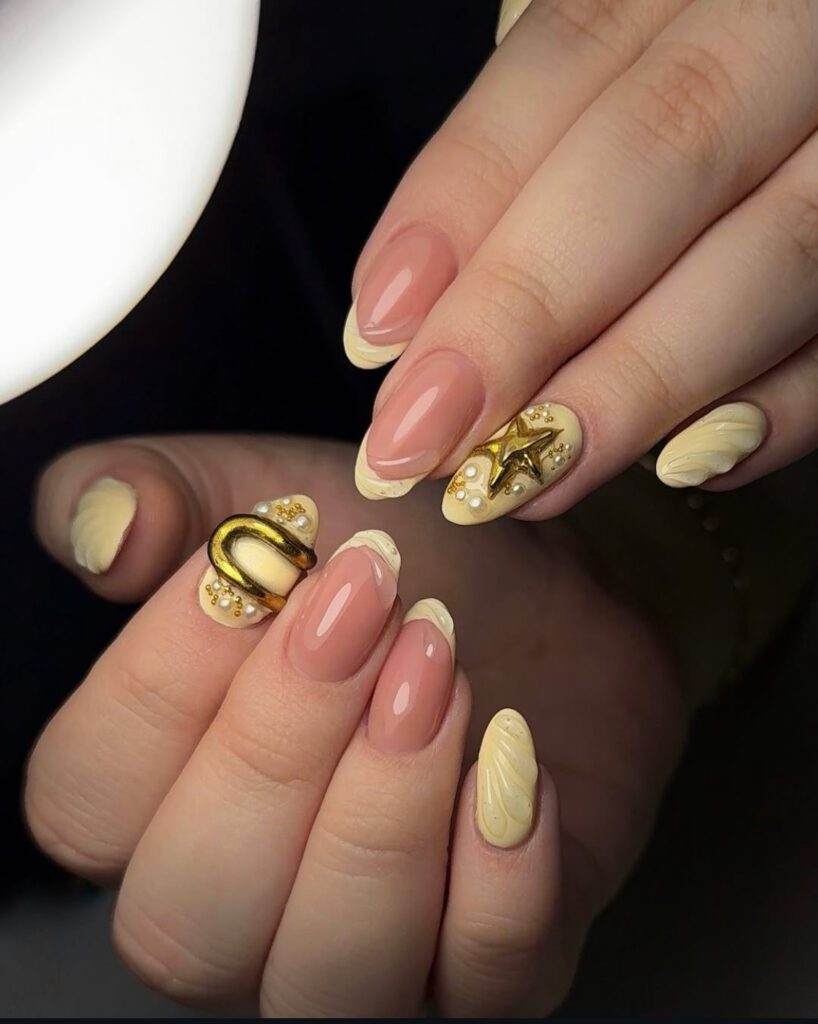 buttery yellow nails