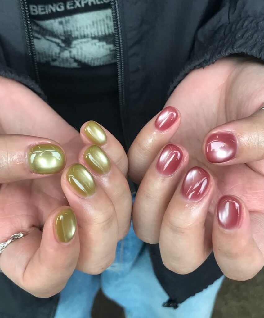 two tone nail art