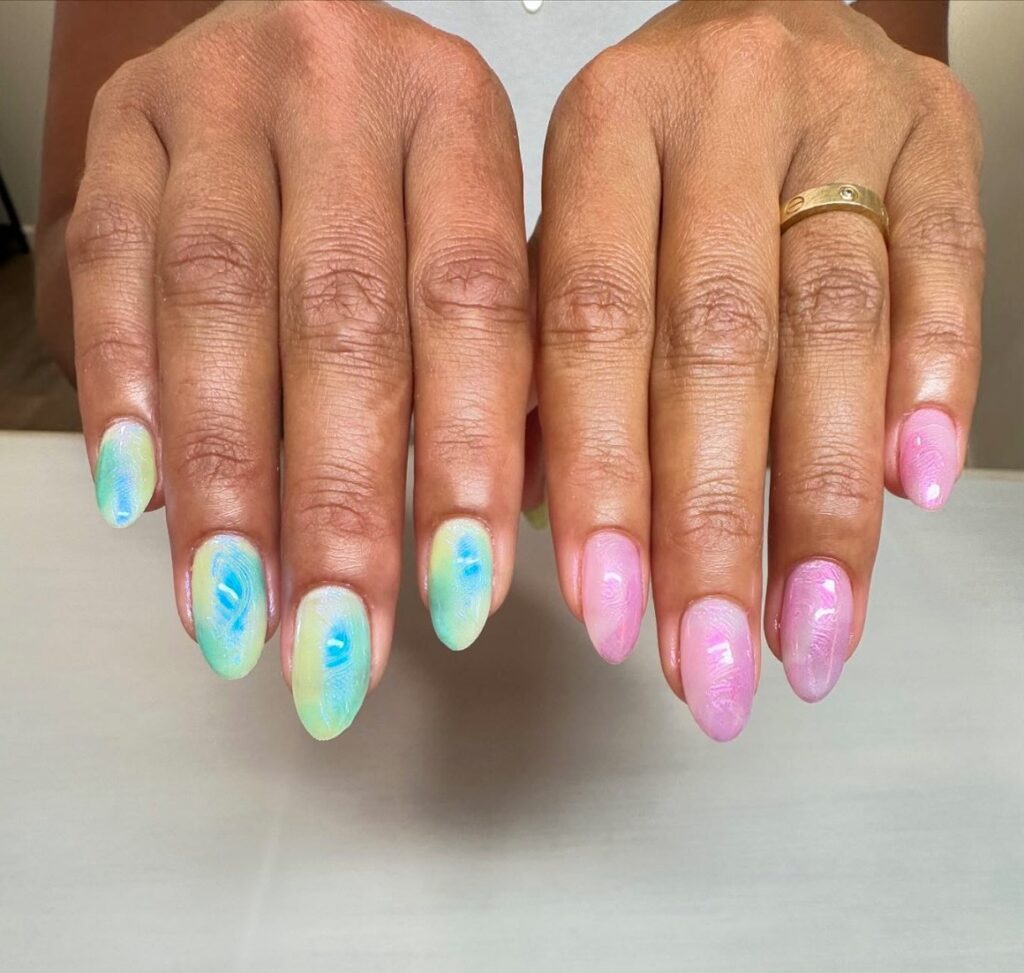 two tone nails designs