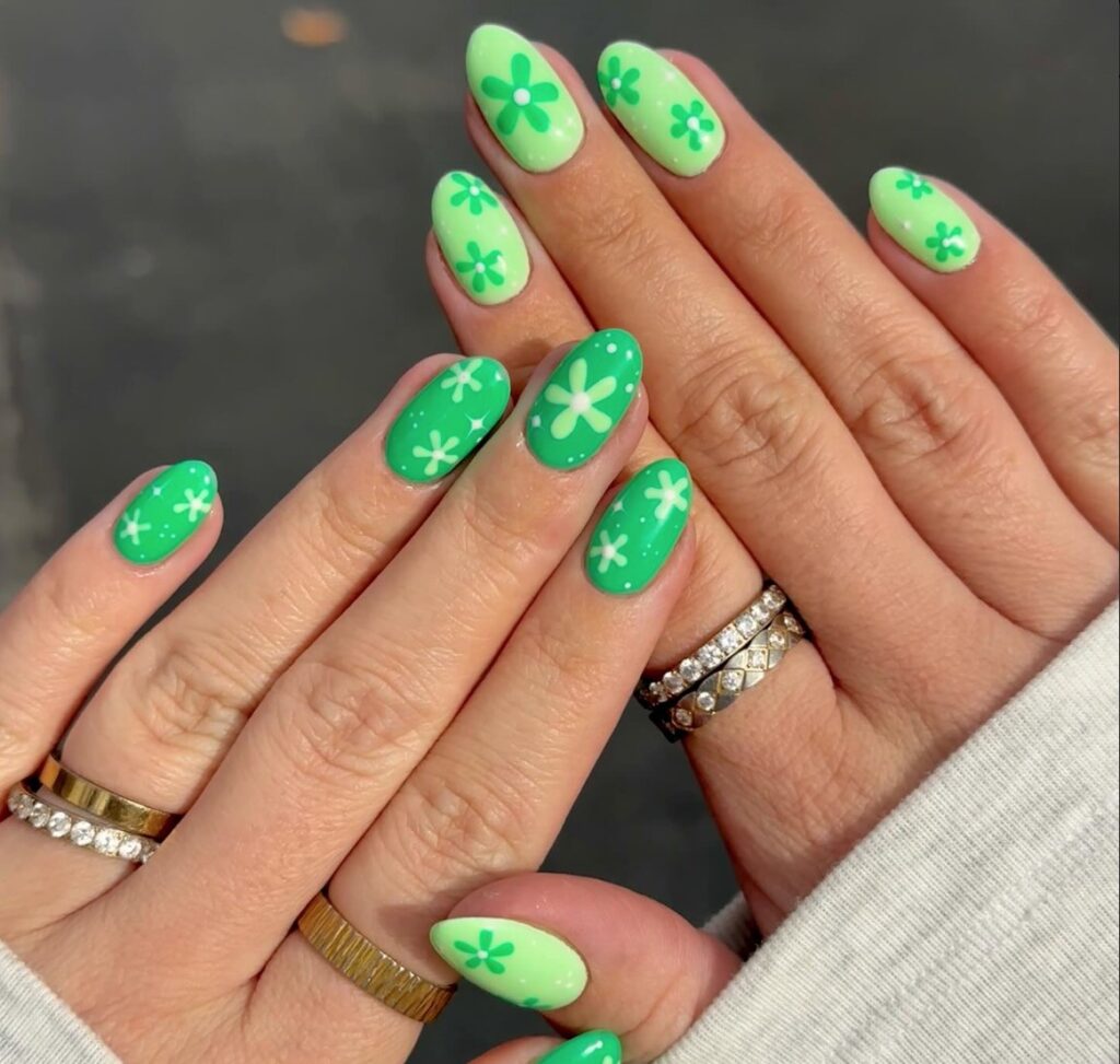 two tone nails designs