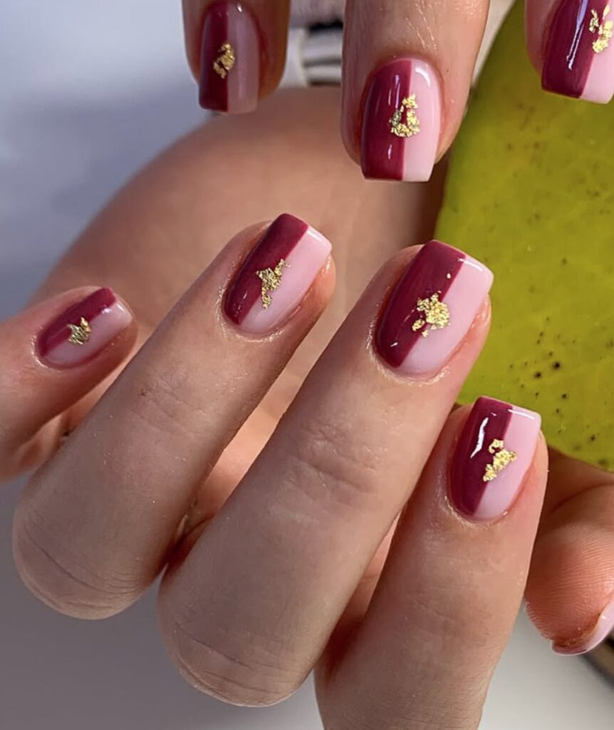 nail design two colors