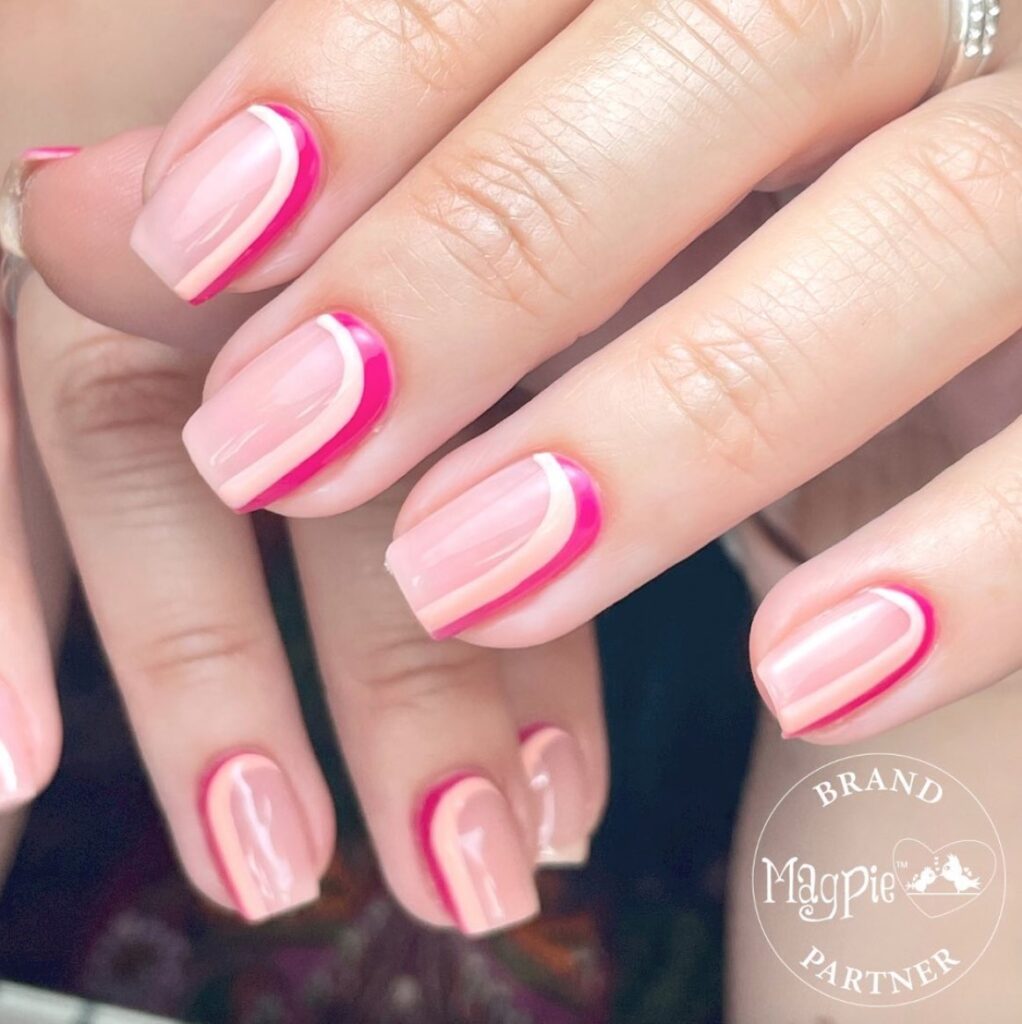 nail design two colors