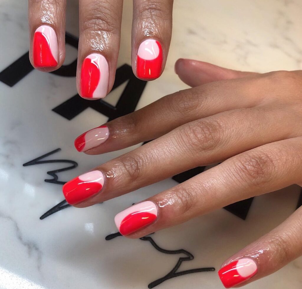 nail design two colors