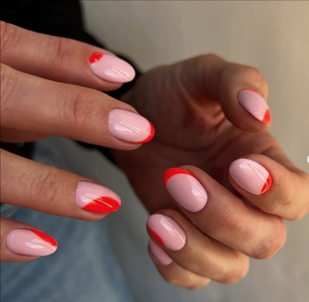 nail design two colors