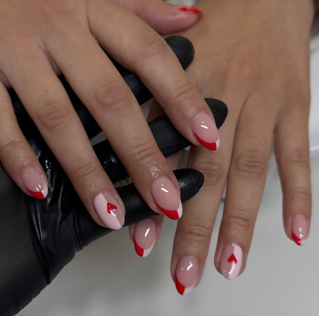 two tone nail art