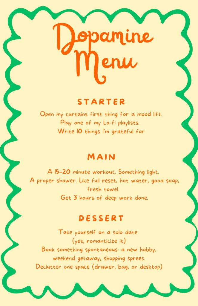 dopamine menu