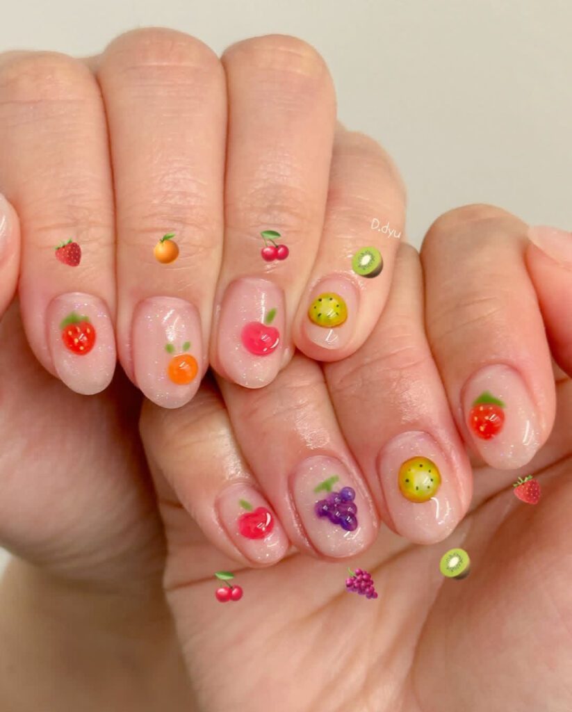 fruit salad nails