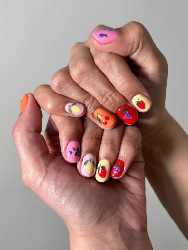fruit salad nails