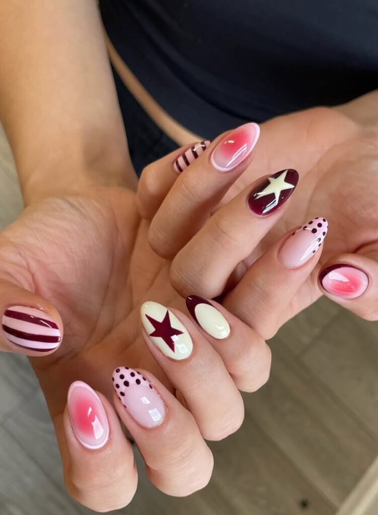 festival inspired nails