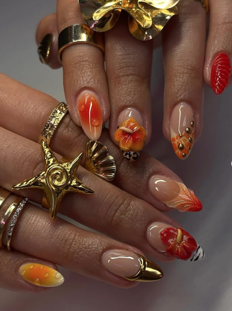 summer festival nails