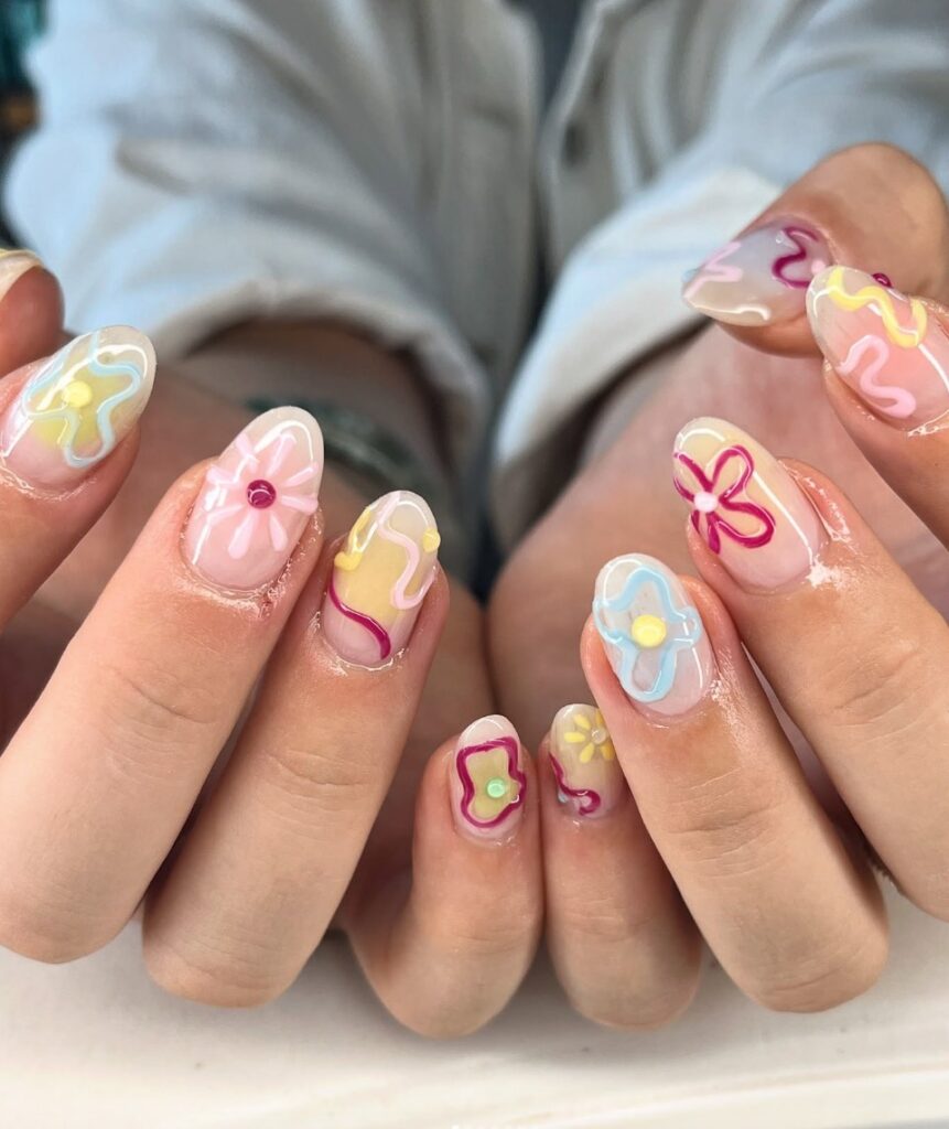 simple festival nails