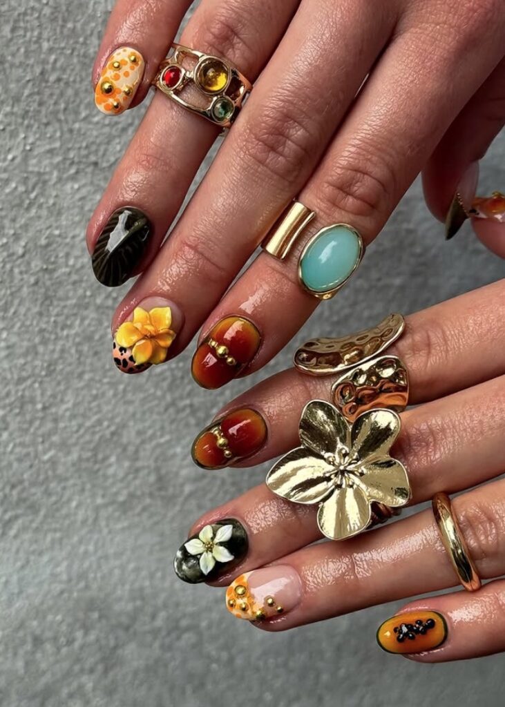 summer festival nails