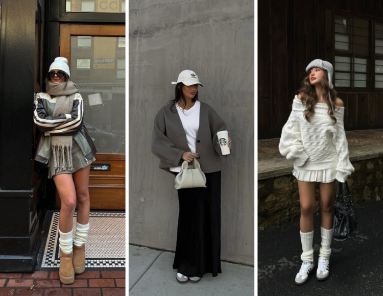 winter skirt outfits