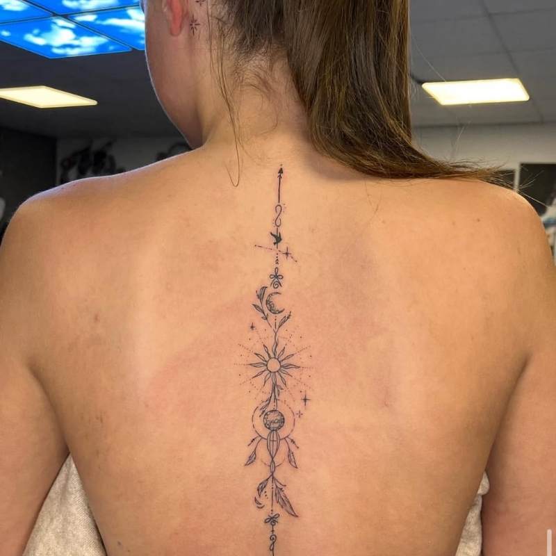 spine tattoo designs