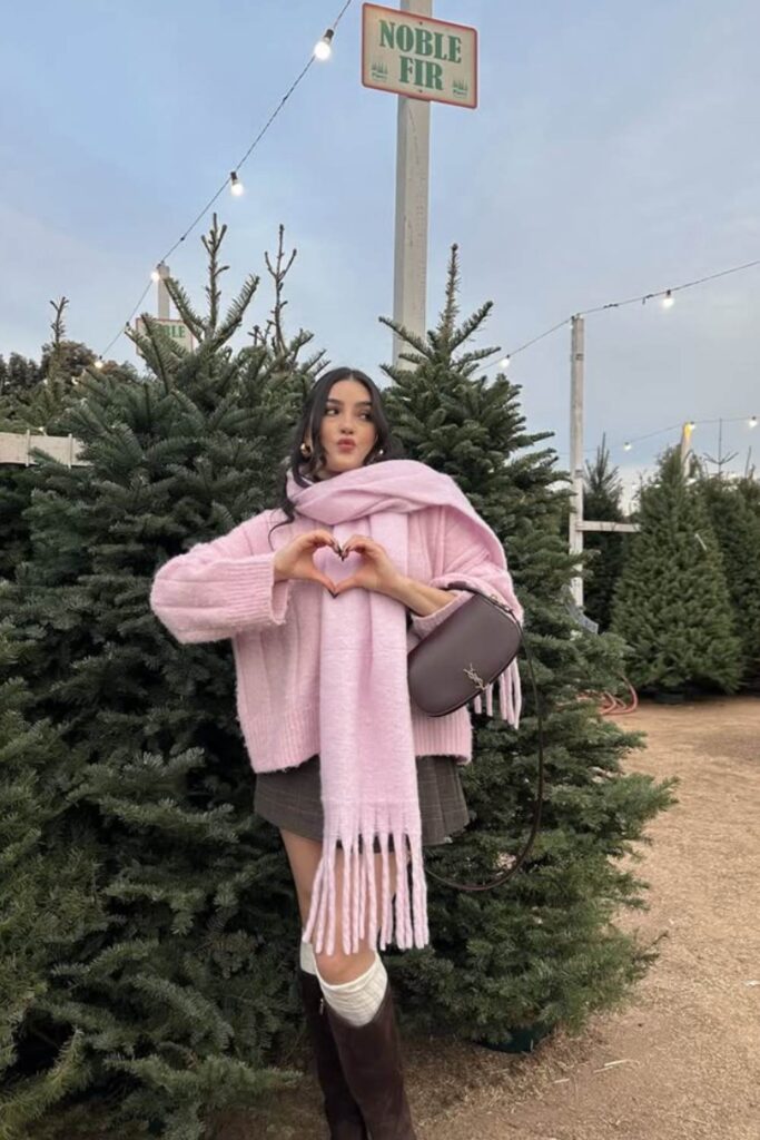 brown knee high boots outfit