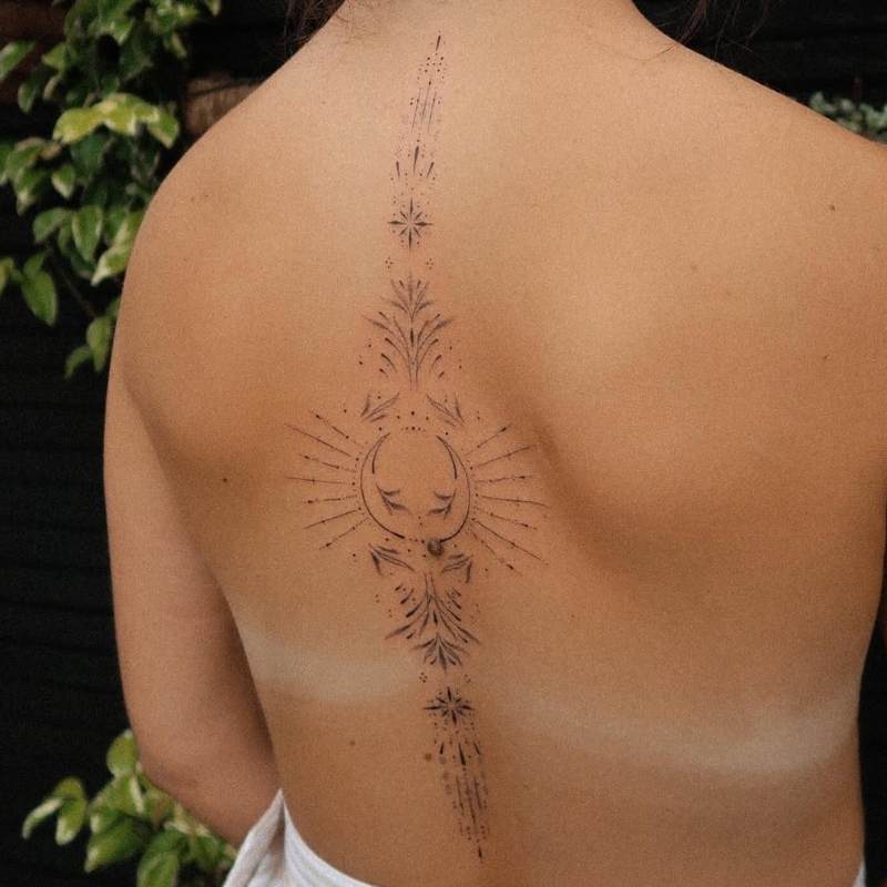 spine tattoos for girls