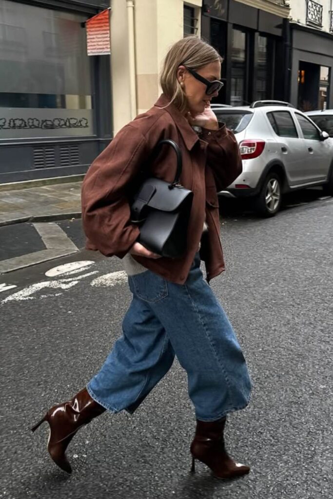 brown knee high boots outfit