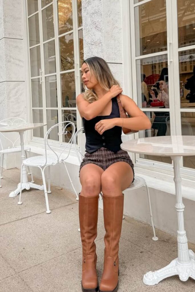 what outfit goes with brown boots