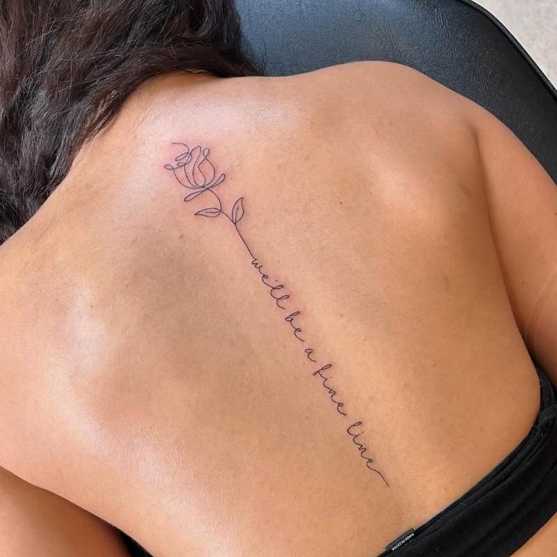 feminine spine tattoos
