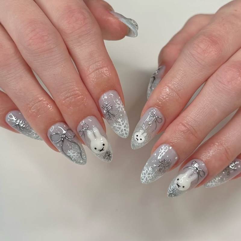 winter nails pinterest