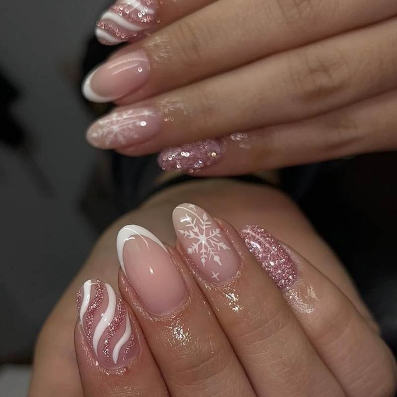 winter nails pinterest