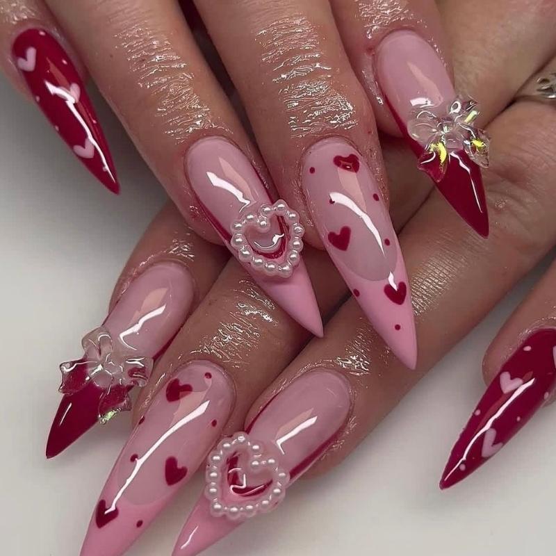 valentine nails design