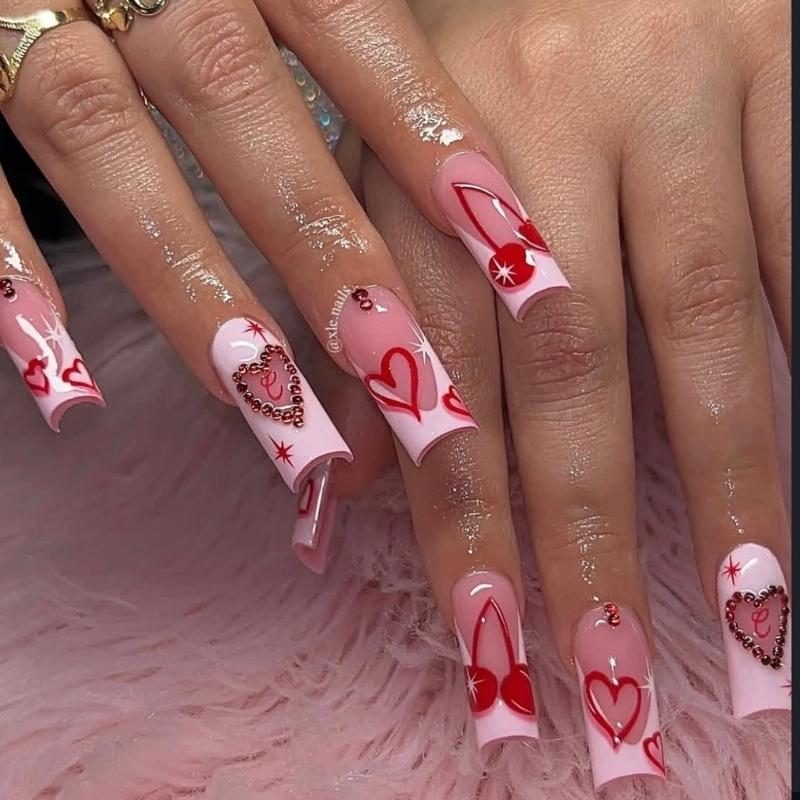 valentine's day nails