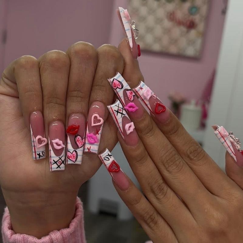 valentine's day nails