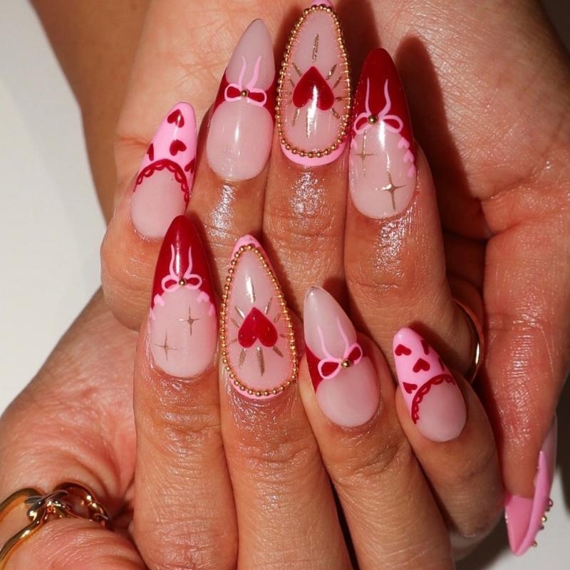 valentines nails