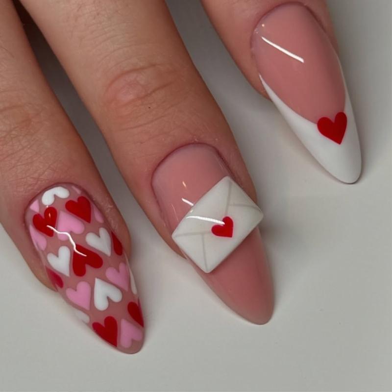 valentine nail art