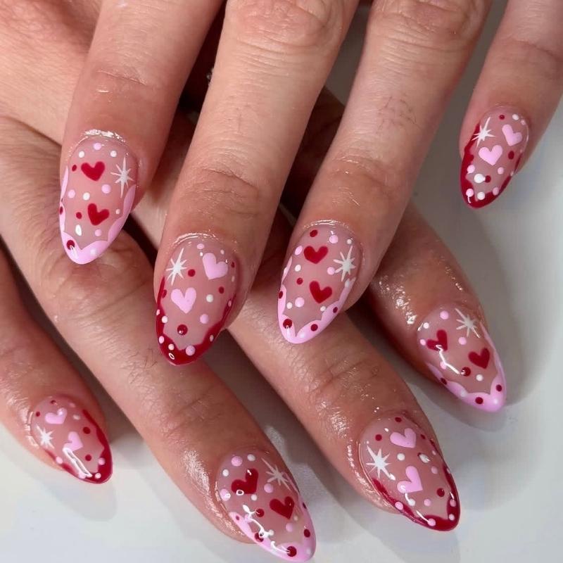 valentine nail art
