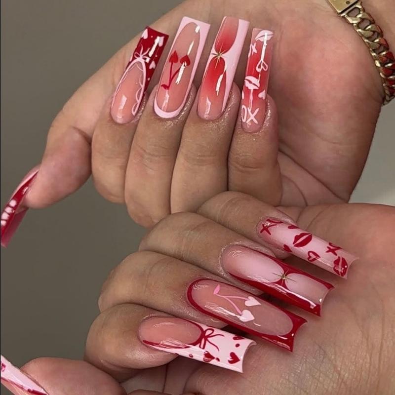 valentine nails design