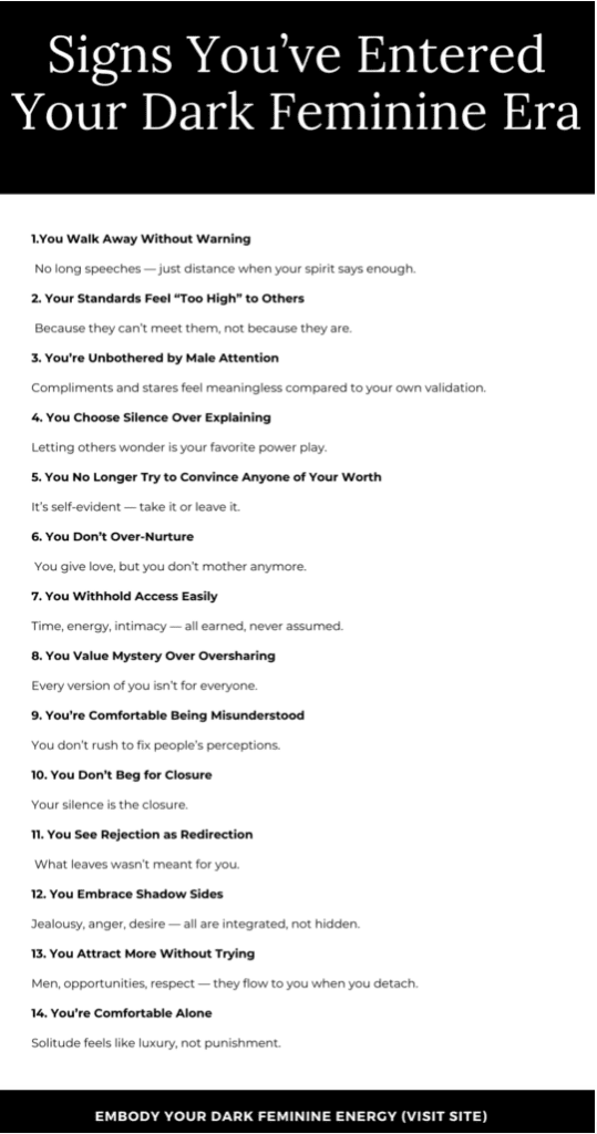 dark feminine energy traits