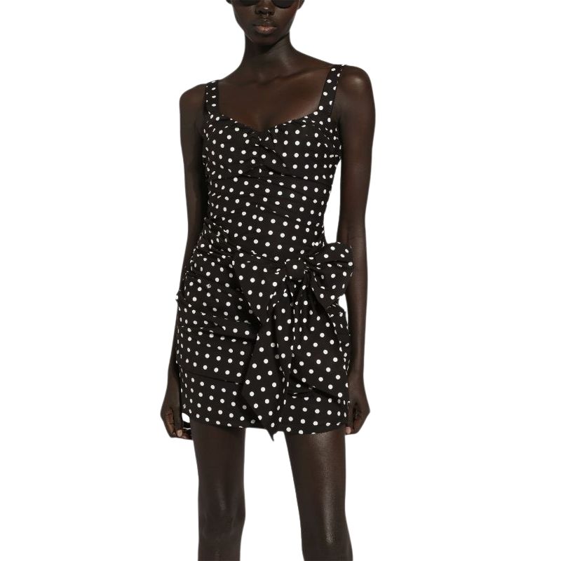 red polka dot dress